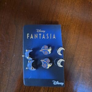 Disney Fantasia Earring Set - Blue, Gold & Orange